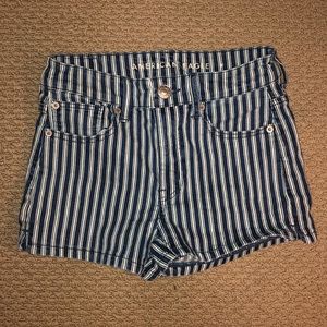 American Eagle Stripped Jean Shorts